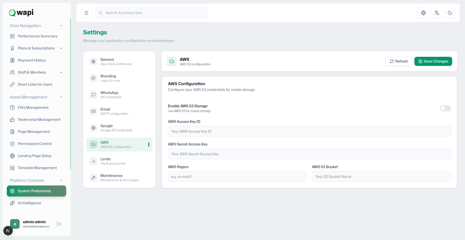 AWS S3 Setup Reference