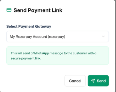 Send Payment Link Modal