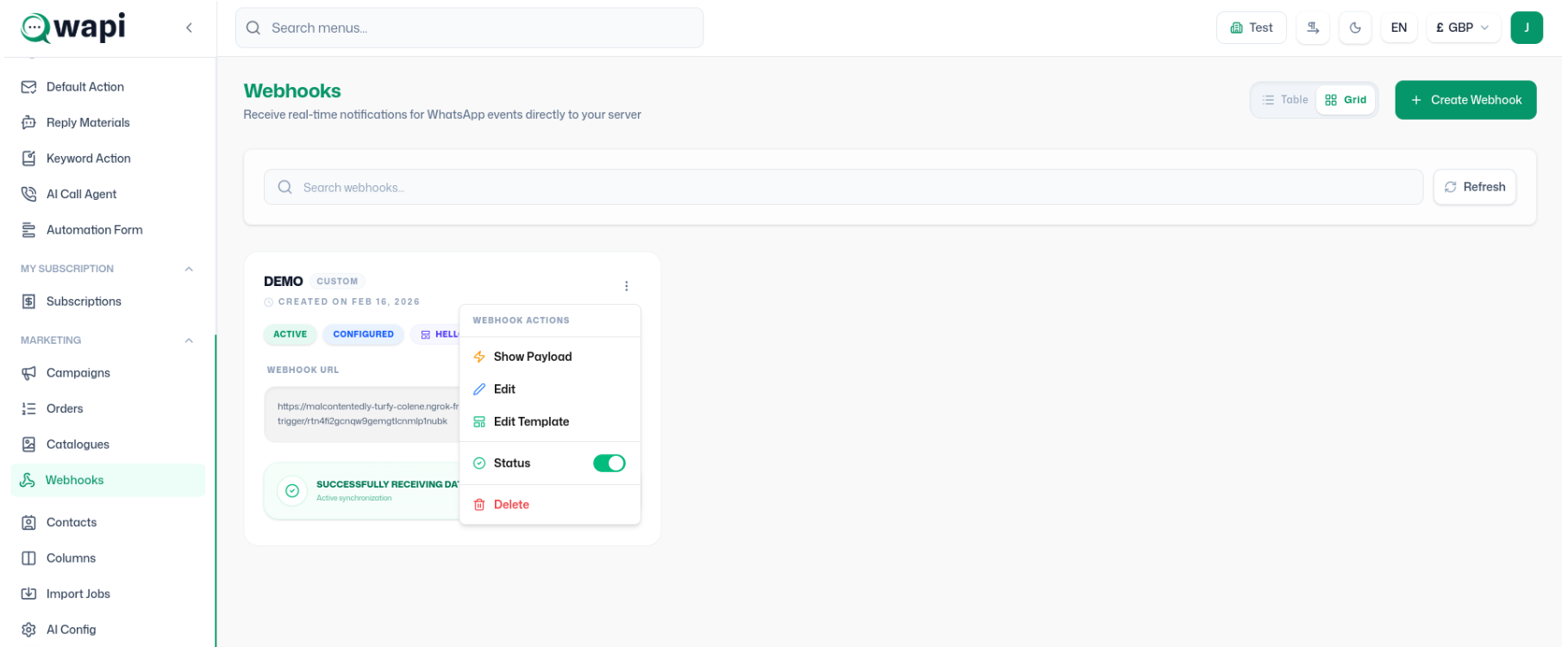 Webhook Integration Overview