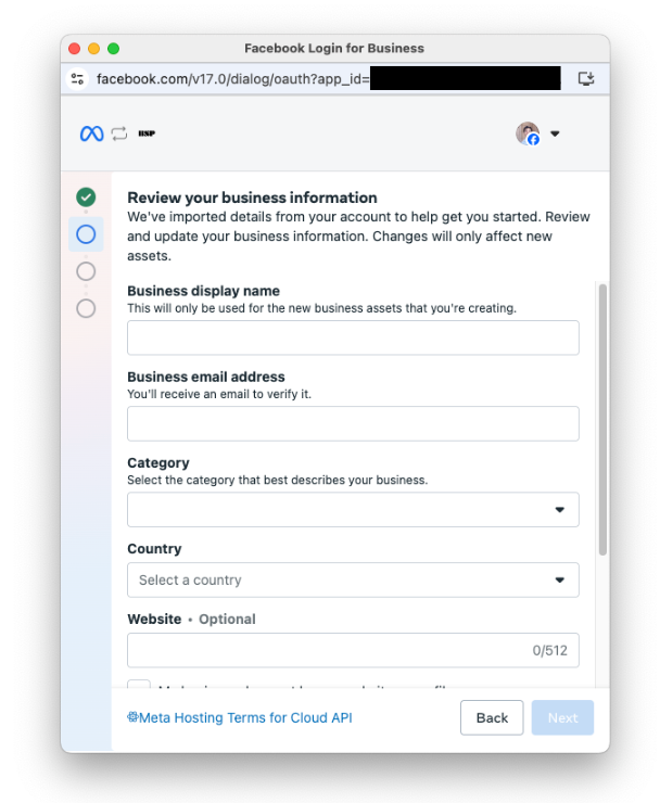 Select Business Type